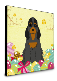 Cocker Spaniel - Black and Tan - Easter Eggs Wall Panel