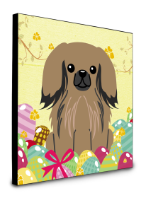 Pekingese - Tan - Easter Eggs Wall Panel