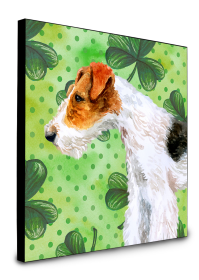 Wire Fox Terrier St Patrick's Wall Panel