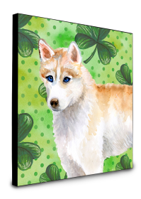 Siberian Husky St Patrick's Wall Panel