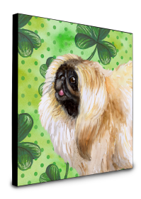 Pekingese St Patrick's Wall Panel