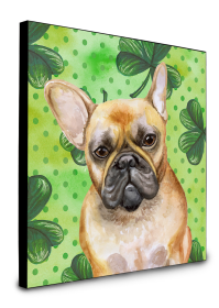 French Bulldog St Patrick's Wall Panel