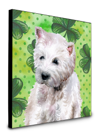 West Highland White Terrier St Patrick's Wall Panel