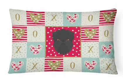 Affenpinscher Art Love Canvas Fabric Decorative Pillow