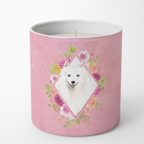 Japanese Spitz Pink Flowers 10 oz Decorative Soy Candle