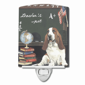 Basset Hound Teacher's Pet Ceramic Night Light