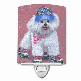 Bichon Frise Girls do it Better Ceramic Night Light