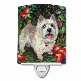 Cairn Terrier  Apples Ceramic Night Light