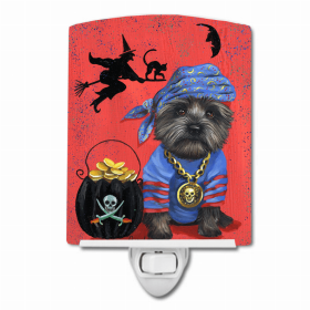 Cairn Terrier - Black - Pirate Halloween Ceramic Night Light