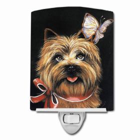 Cairn Terrier Butterfly Ceramic Night Light