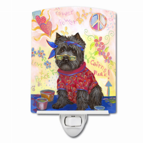 Cairn Terrier Hippie Dippie Ceramic Night Light