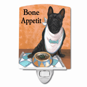 French Bulldog Bone Appetit  Ceramic Night Light