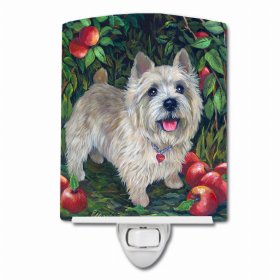 Norwich Terrier Apple Grove Ceramic Night Light