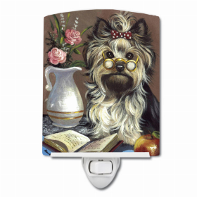 Yorkie Teacher's Pet Ceramic Night Light