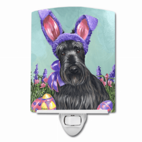 Scottish Terrier/Scottie Easter Bunny Ceramic Night Light