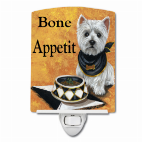 Westie Bone Appetit Ceramic Night Light