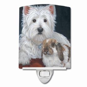 Westie Rabbit Harmony Ceramic Night Light