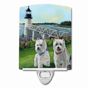 Westie Schooner & Annie Ceramic Night Light