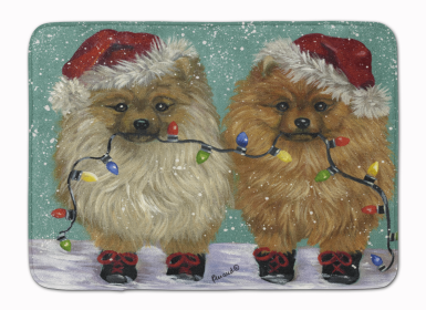 Pomeranian Christmas Lighten Up Floor Mat