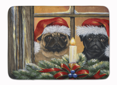 Pug Christmas Anticipation Floor Mat