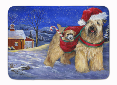 Soft Coated Wheaten Terrier Christmas Floor Mat