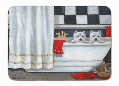 West Highland White Terrier/Westie Pour Le Bain Bathtime Floor Mat