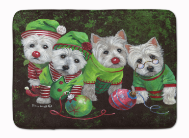 West Highland White Terrier/Westie Christmas Santa's Assistants Floor Mat