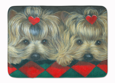 Yorkshire Terrier/Yorkie 2 Hearts Floor Mat