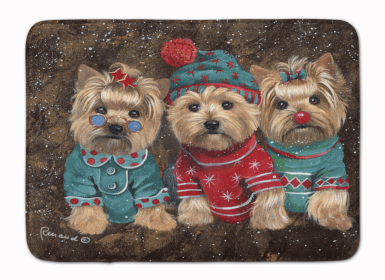 Yorkshire Terrier/Yorkie Christmas Elves Floor Mat