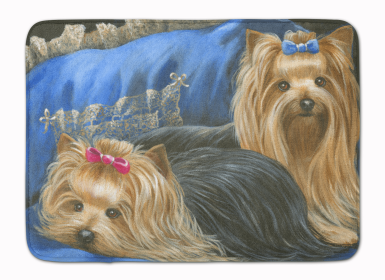 Yorkshire Terrier/Yorkie Satin and Lace Floor Mat