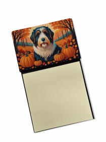 Bearded Collie Fall Sticky Note Holder