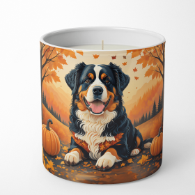 Bernese Mountain Dog Fall Decorative Soy Candle