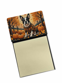 Boston Terrier Fall Sticky Note Holder