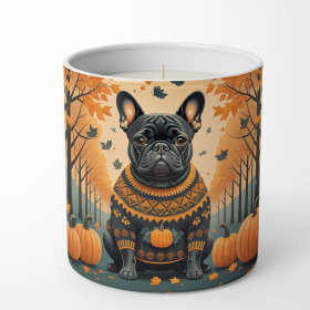 French Bulldog - Black - Fall Decorative Soy Candle