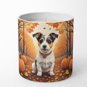 Jack Russell Terrier Fall Decorative Soy Candle