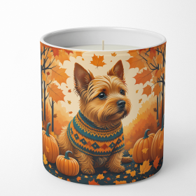 Norwich Terrier Fall Decorative Soy Candle