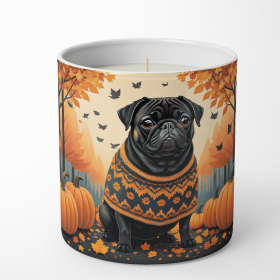 Pug - Black - Fall Decorative Soy Candle