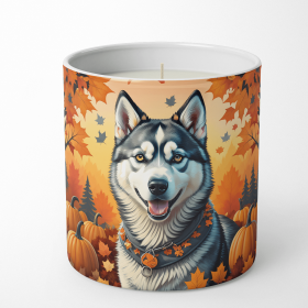 Siberian Husky Fall Decorative Soy Candle