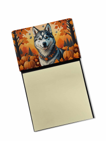 Siberian Husky 3 Fall Sticky Note Holder