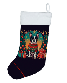 Boston Terrier Christmas Stocking