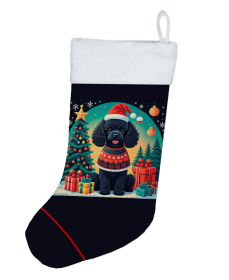 Poodle - Toy - Black - Christmas Stocking