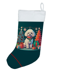 Poodle - Toy - White - Christmas Stocking