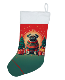 Pug - Fawn - Christmas Stocking