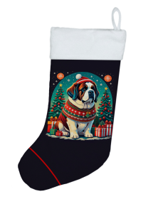 Saint Bernard Christmas Stocking