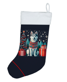 Siberian Husky Christmas Stocking