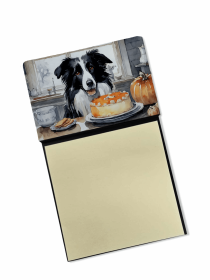 Border Collie 1 Fall Kitchen Pumpkins Sticky Note Holder