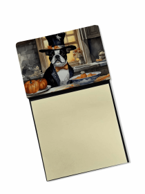 Boston Terrier 1 Fall Kitchen Pumpkins Sticky Note Holder