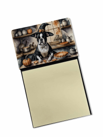 Boston Terrier 2 Fall Kitchen Pumpkins Sticky Note Holder