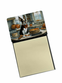 Boston Terrier 3 Fall Kitchen Pumpkins Sticky Note Holder