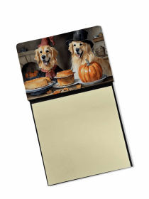 Golden Retriever 2 Fall Kitchen Pumpkins Sticky Note Holder